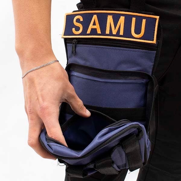 Bolsão Porta 3 Carregadores Azul Pochete Funcional