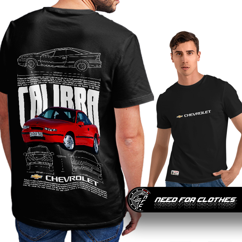 Camiseta Chevrolet Calibra 2.0 16v, Visual Futurista e Design Aerodinâmico