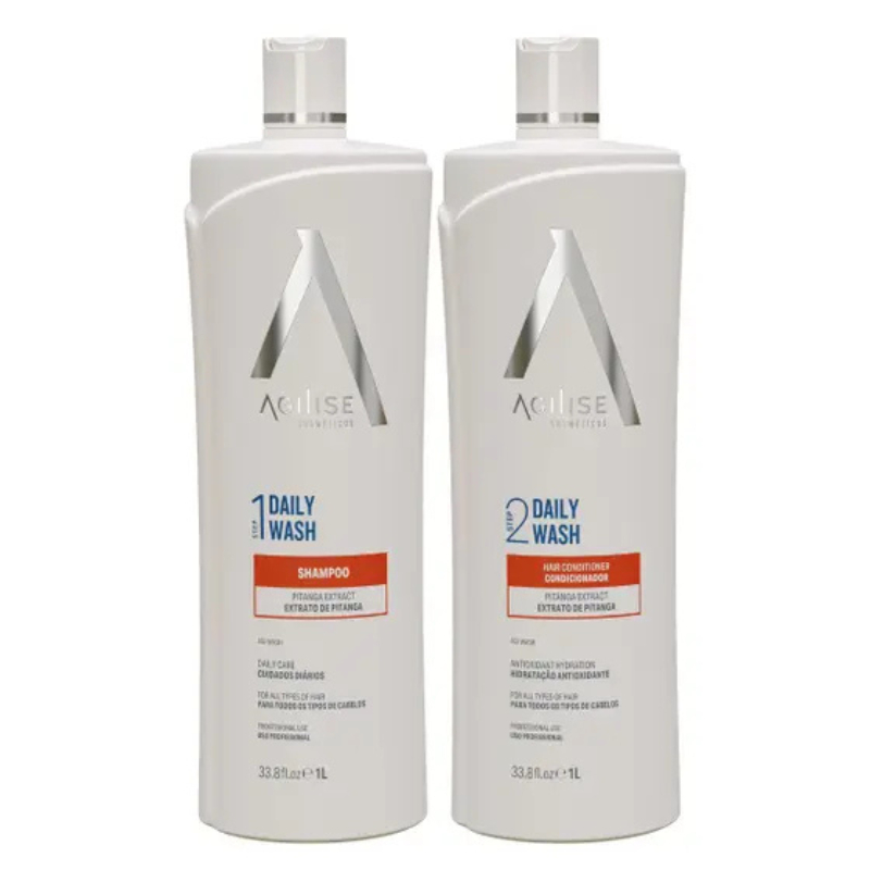 Shampoo Condicionador Uso Diario Agilise Daily Wash pitanga 1L