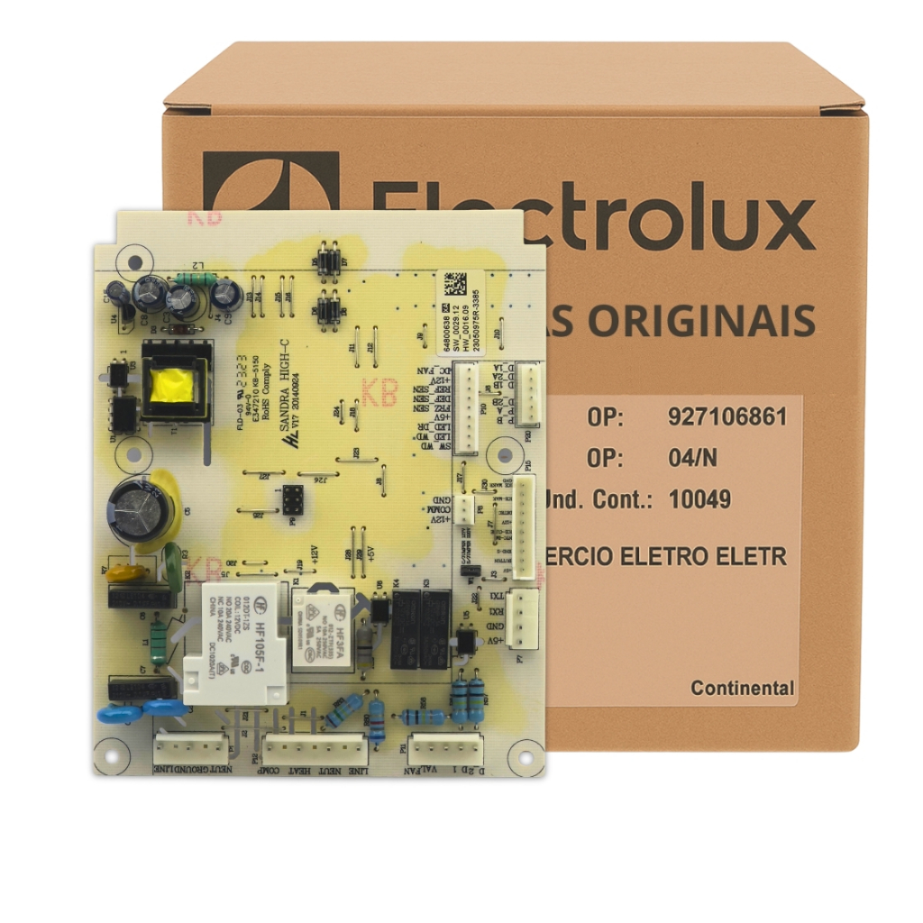 Placa Potência Bivolt Original Electrolux 64800638 Para Geladeira Modelo Dfi80 Di80x Dt80x