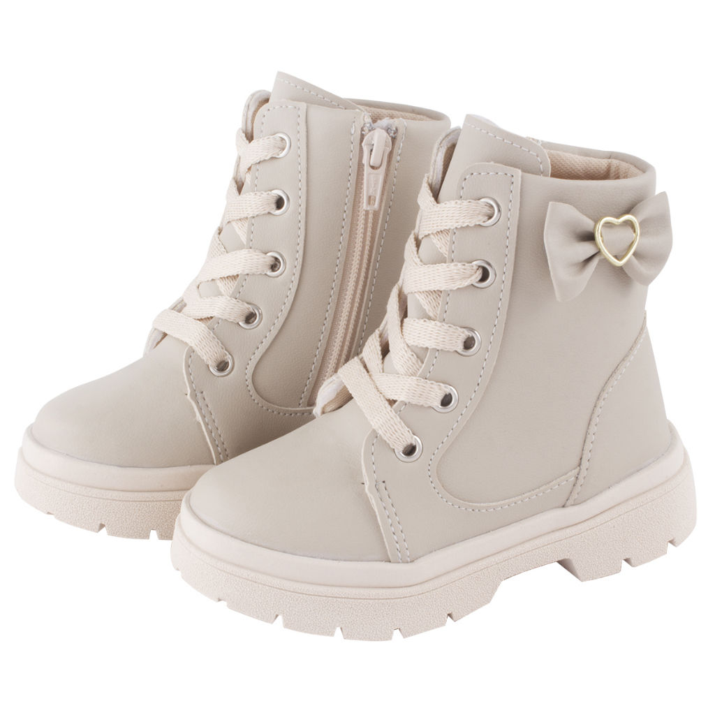 Bota Infantil Menina Coturno Confortável Antiderrapante Feminina