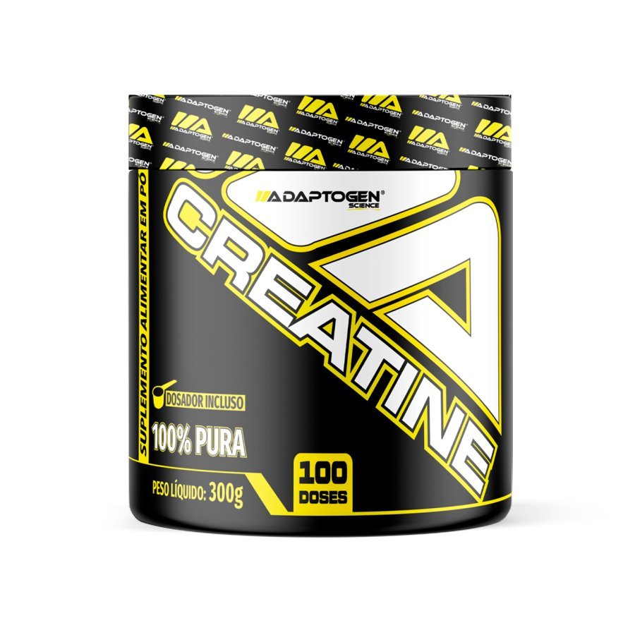 Creatina 300g Adaptogen  - 100% Pura Sabor Sem sabor em Oferta na Shopee