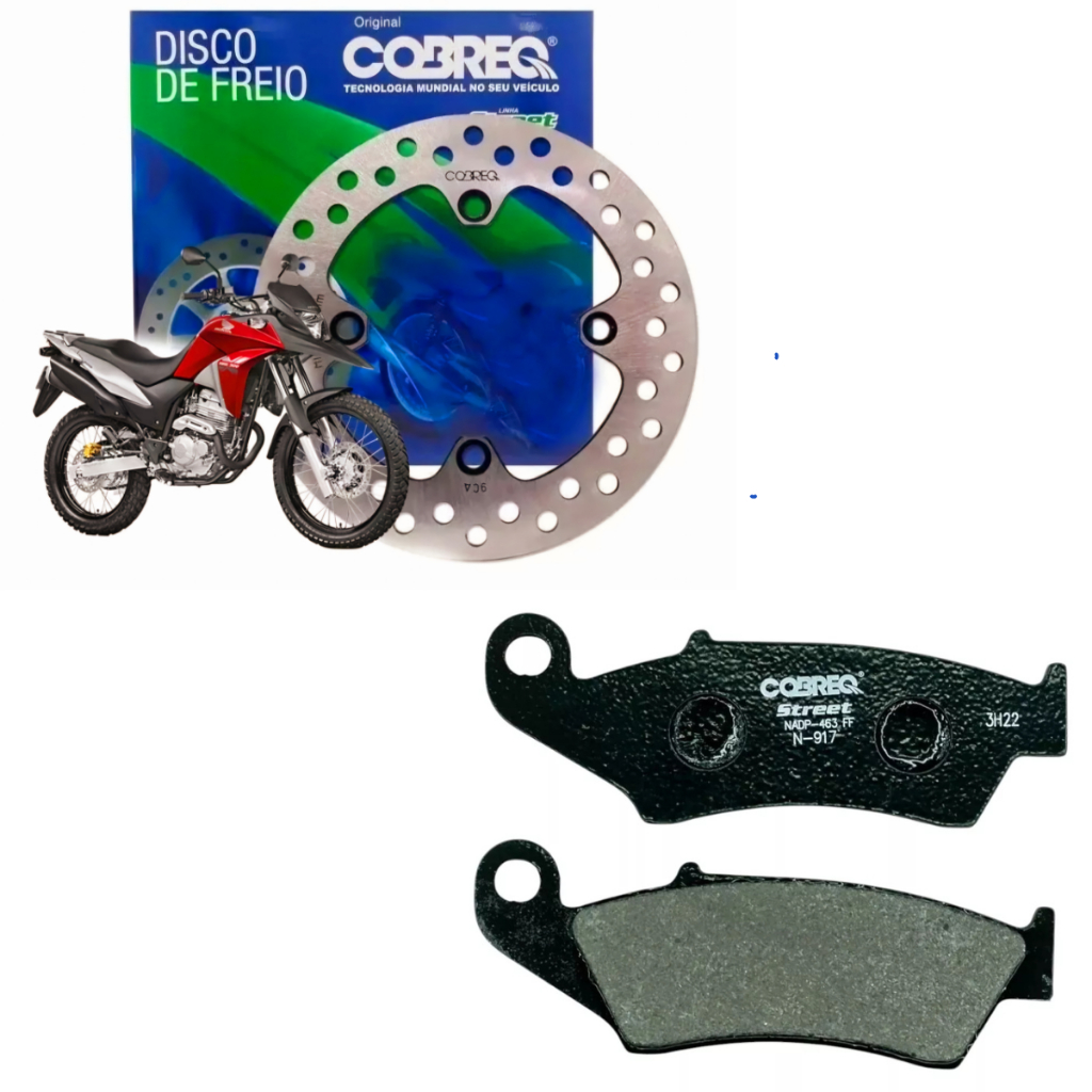 Disco Freio Dianteiro + Pastilha Honda XRE 300 COM ABS  2019 2020 2021 2022 2023  Cobreq Original