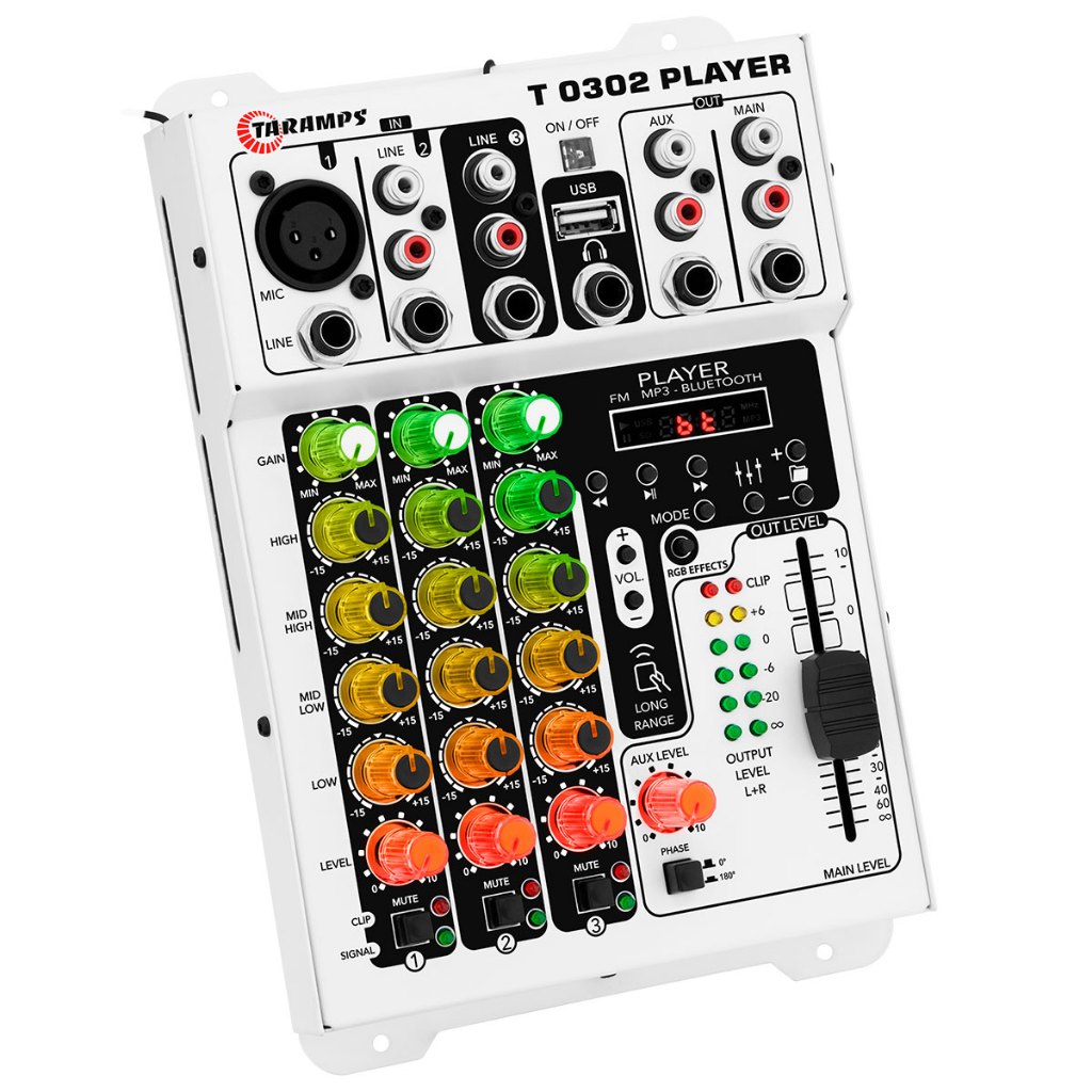 Mesa de Som automotivo Player Multicolor Taramps T0302 em Oferta na Shopee