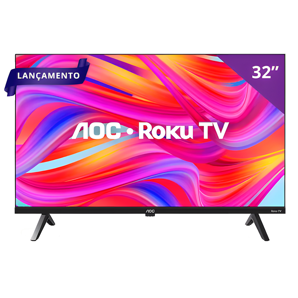 Smart TV AOC 32 Polegadas Roku 32S5135 HD Wi-Fi HDMI USB