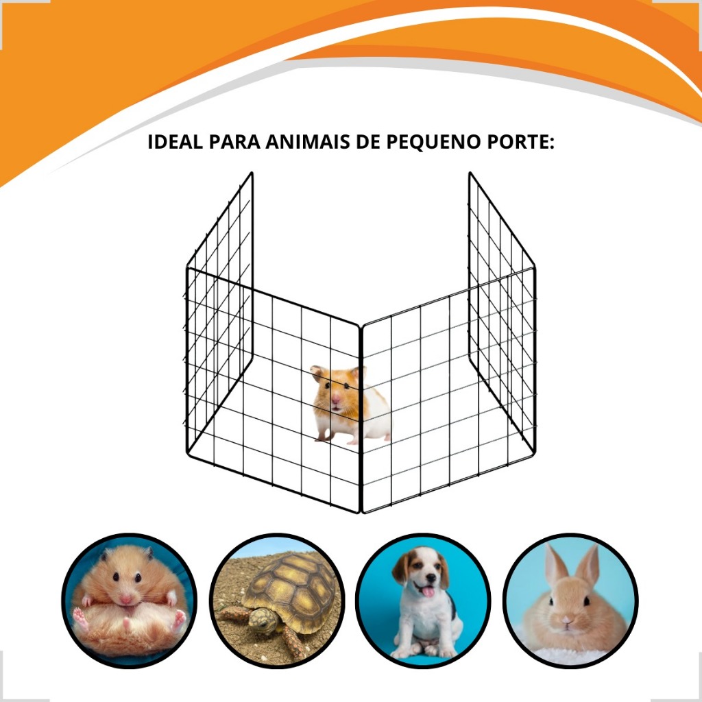 Módulo Para Cachorro Porte Pequeno Cercado 30x30 Grade Preta Reforçada Cercado de Animais Promoção