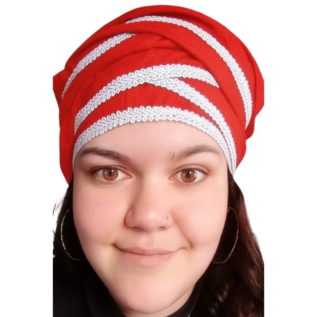 PANO DE CABEÇA OJÁ TURBANTE preto com detalhe roxo Umbanda Candomblé