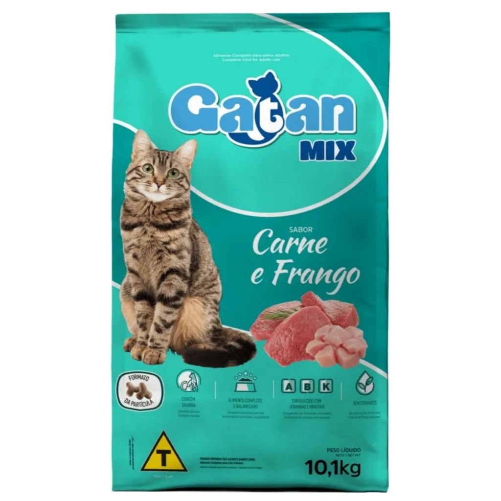Ração Alimento Barata Gatan Mix Para Gatos Sabor Carne E Frango 10,1kg- GATO ADULTO SEM CORANTES. em Oferta na Shopee