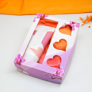 10 caixas para presente, lembrancinhas, 12 doces visor trio de coracoes orquidias roxa 16x12x4 em Oferta na Shopee