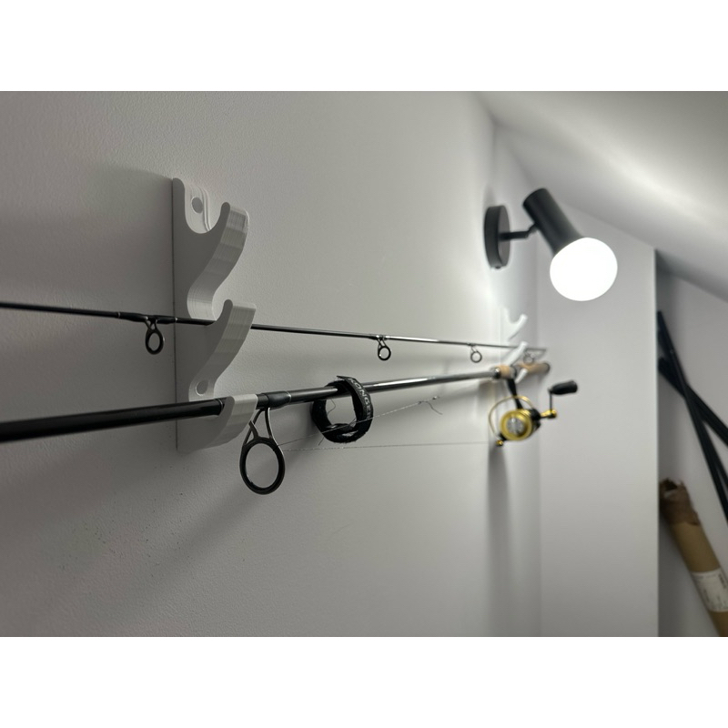 Suporte de parede para Vara de Pesca - kit com 2 Unidades - Não danifique sua vara - Kit para Vara de Pesca