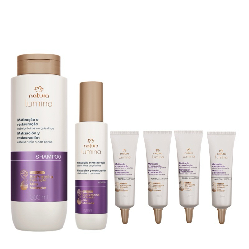 Kit Lumina Matização para Loiros e Grisalhos Natura