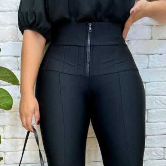Calça Modeladora Lipo feminino Tecido Suplex Power Ajustável ao Corpo