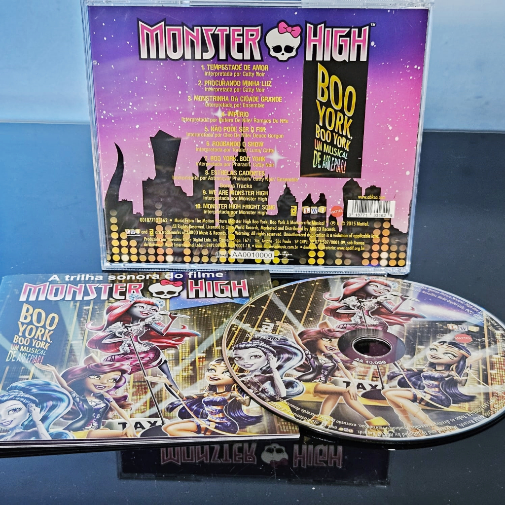 CD Monster High - Boo York, Boo York LACRADO Trilha Sonora do Filme Soundtrack