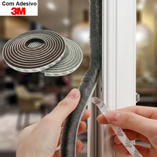 Fita Escovinha 7x10mm 10 Metros Veda Fresta Porta Janela Escova Vedação Adesiva Autocolante em Oferta na Shopee