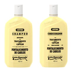 Shampoo e Condicionador Fortalecimento Gota Dourada - Embalagem Econômica de 430ml cada