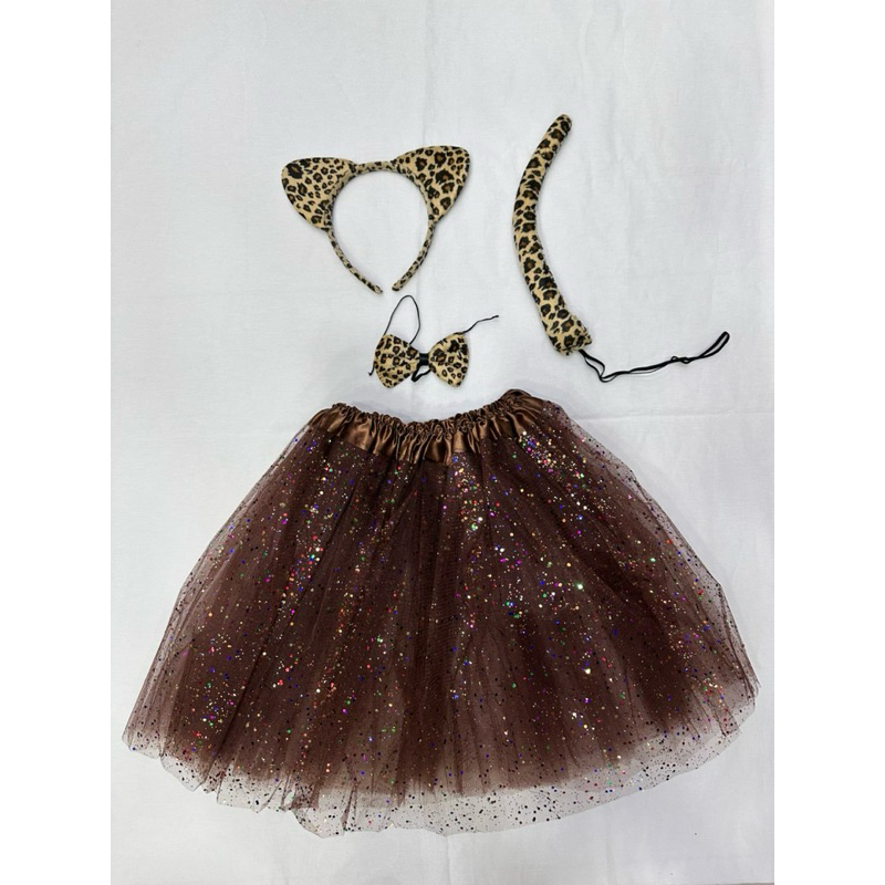 kit acessório fantasia oncinha adulto festa cosplay