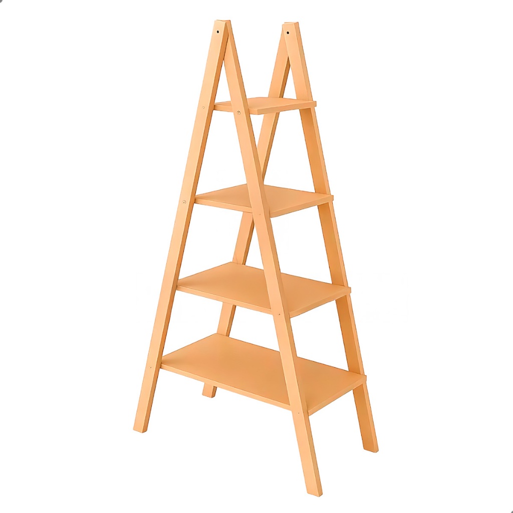 Estante Escada MDF 4 Prateleiras Cru Decoração Festa Doces Expositor Andares Multiuso Estável Personalizável em Oferta na Shopee