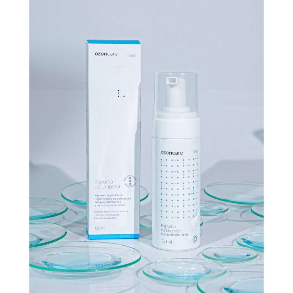 Espuma de Limpeza Harmonização Orofacial Pré e Pós Com Ozônio Ozoncare 150ml Pele Philozon Facial