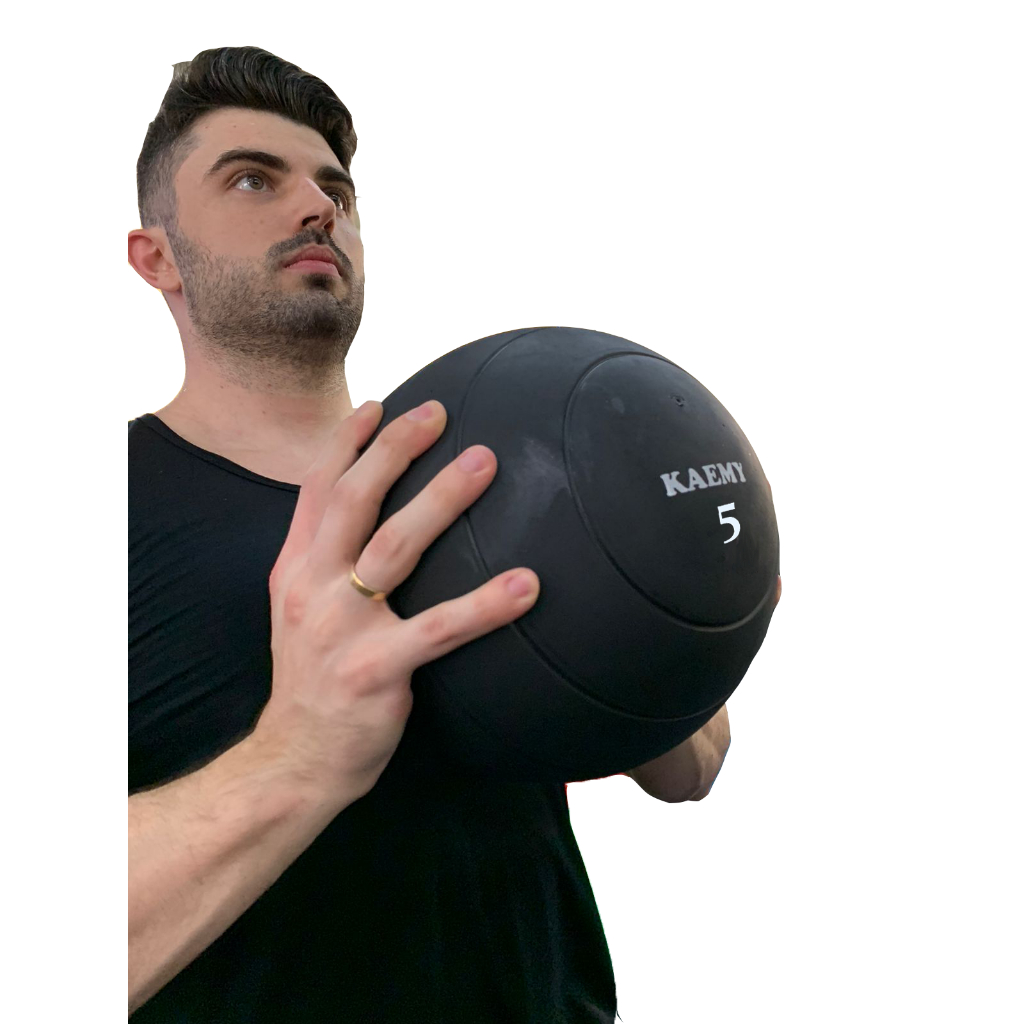 Bola Medicine Ball 5kg de Borracha – Antiderrapante