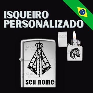 Isqueiro Personalizado com nome ou logo figura estilo zippo em Oferta na Shopee