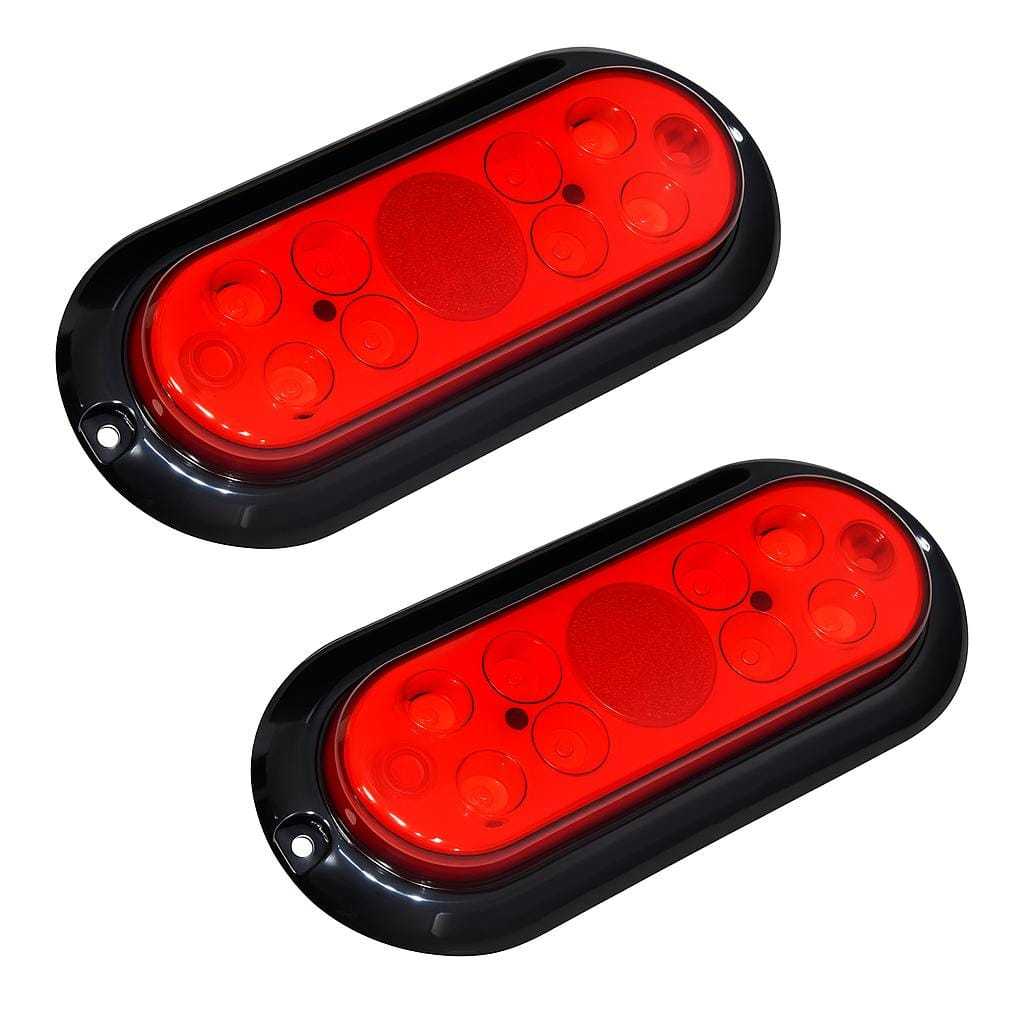 par de lanternas led a prova de agua blindadas 12v traseira p carretinha carroção carreta reboque gaiola e mais vermelha