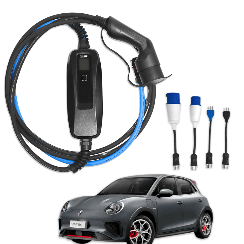 Carregador Portátil para Carro Elétrico GWM ORA 03 GT 7.2 kW T2 ATM Ultraflex