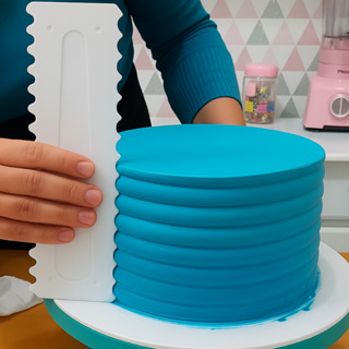 Kit 4 Espátula em Acrílico para Bolo Alisadoras Decoração Raspadores Confeitaria em Oferta na Shopee