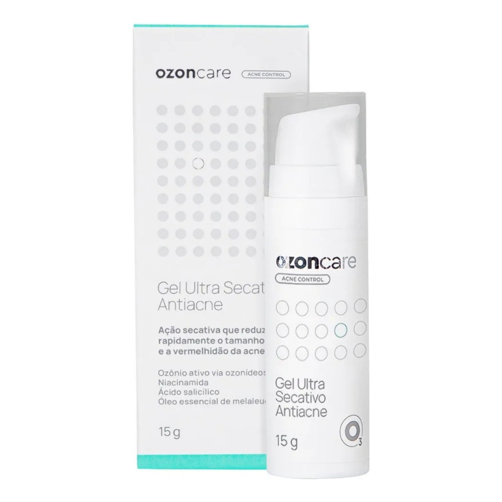 Gel Ultra Secativo De Espinha Cravos Anti Acne 15g Ozonizado Niacinamida Melaleuca Creme Antiacne