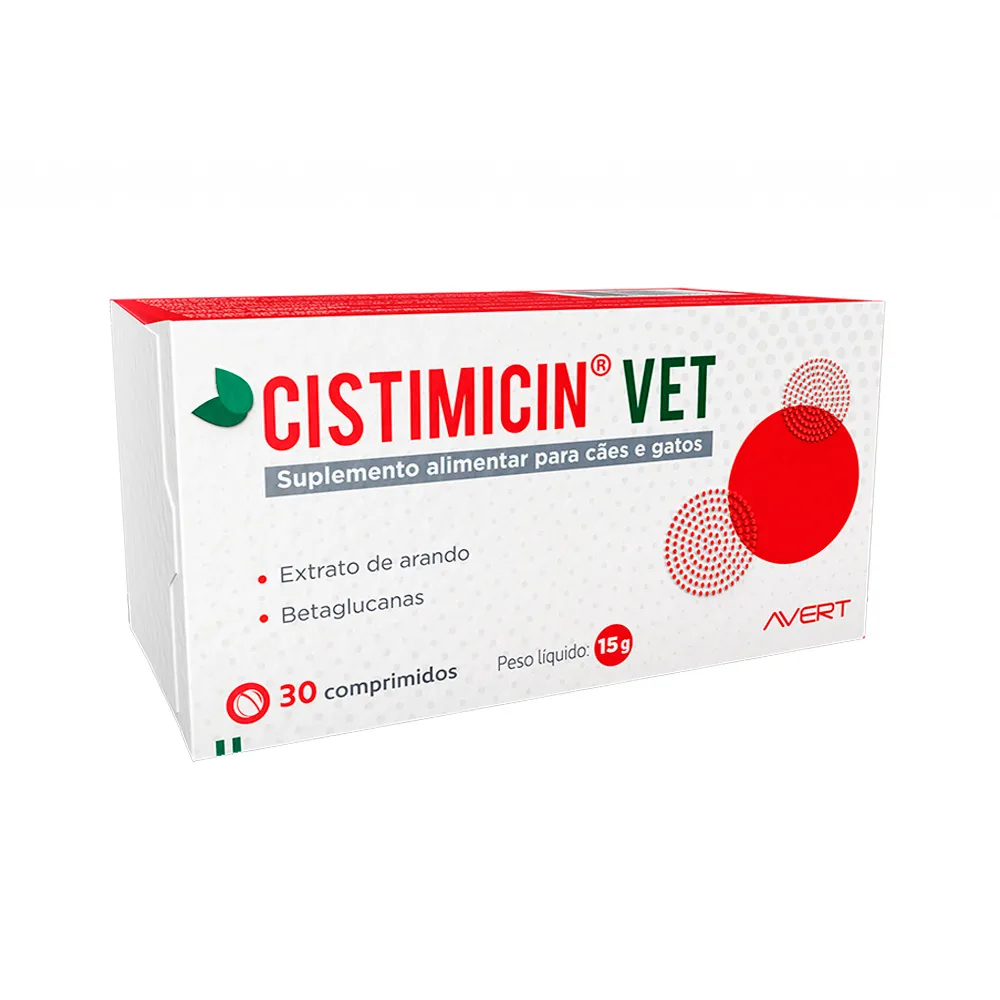 Suplemento Alimentar Avert Cistimicin Vet para Cães e Gatos