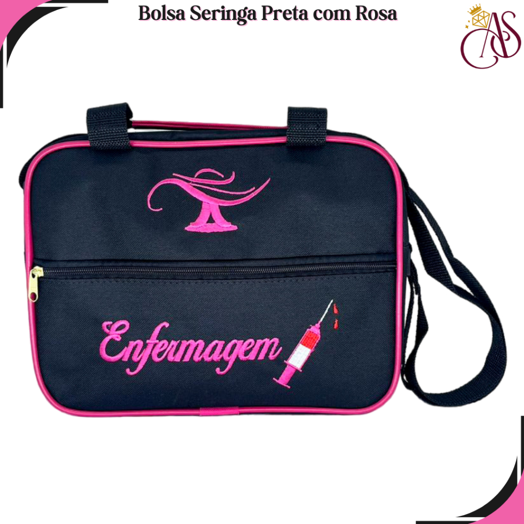 Bolsa de Enfermagem modelo Seringa com Transparência no Verso em Oferta na Shopee