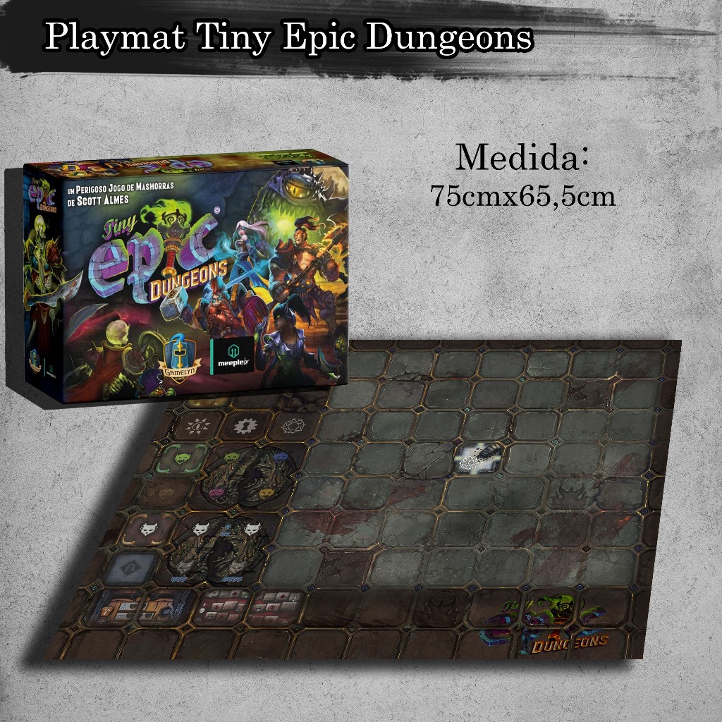 Playmat Tiny Epic Dungeon Boardgame em Tecido