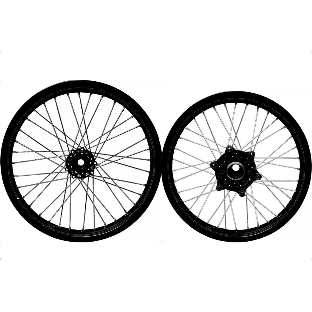 Par Roda Jante Aro Preto Xtz 250 Lander Tenere 250 Raios 4mm
