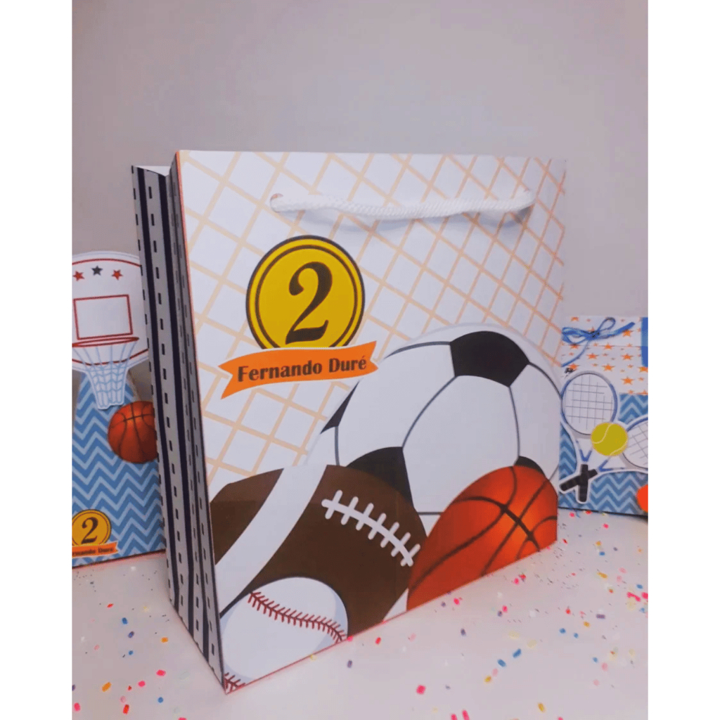 10 Sacolinhas Surpresa Personalizada Bolas Esportivas | Lembrancinha | Festa | Aniversário