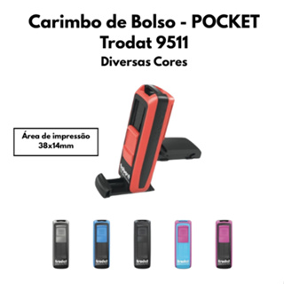 Carimbo de Bolso Personalizado l TRODAT 9511 l Várias cores em Oferta na Shopee