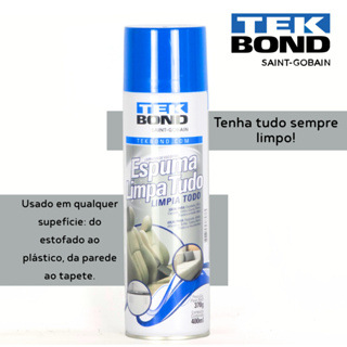 Espuma Limpa Tudo Estofados Carpetes Couro Em Geral MULTIUSO Fácil Aplicação 400ml/370g TEK BOND em Oferta na Shopee