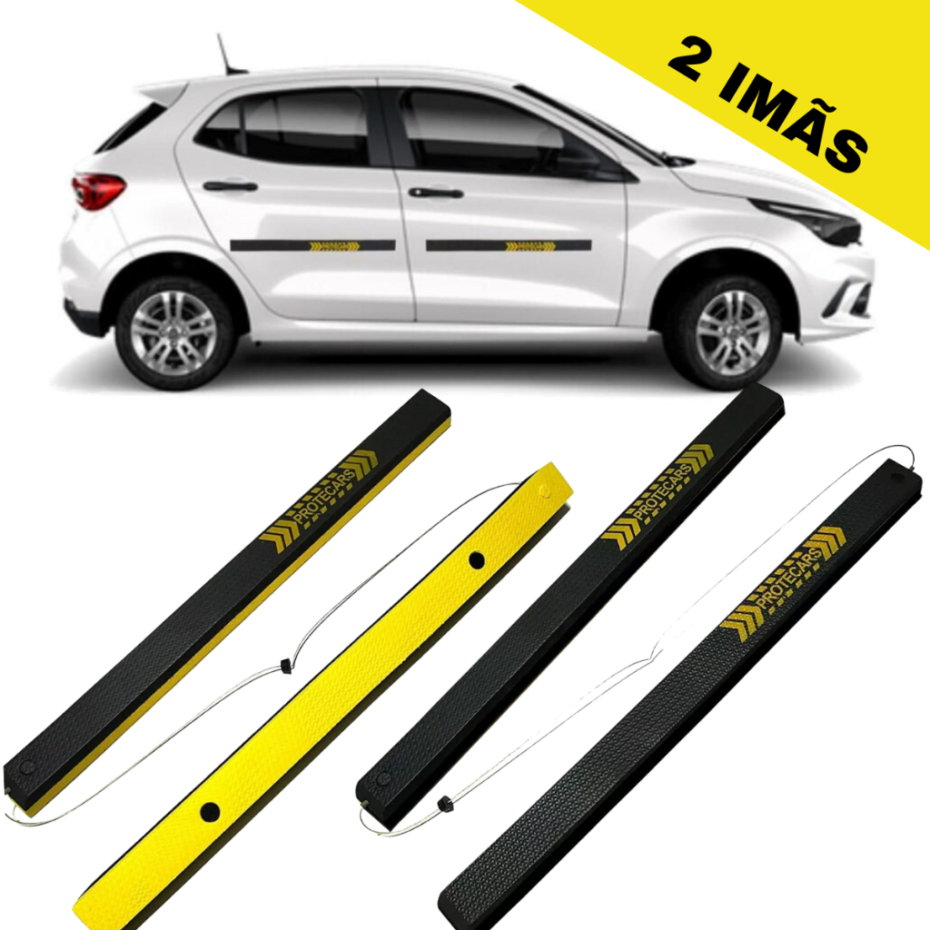 Kit 4 Protetores Magnéticos de Porta para Carro – EVA, Imã Forte, Anti‐Batida, Anti‐Furto com Cabo de Aço