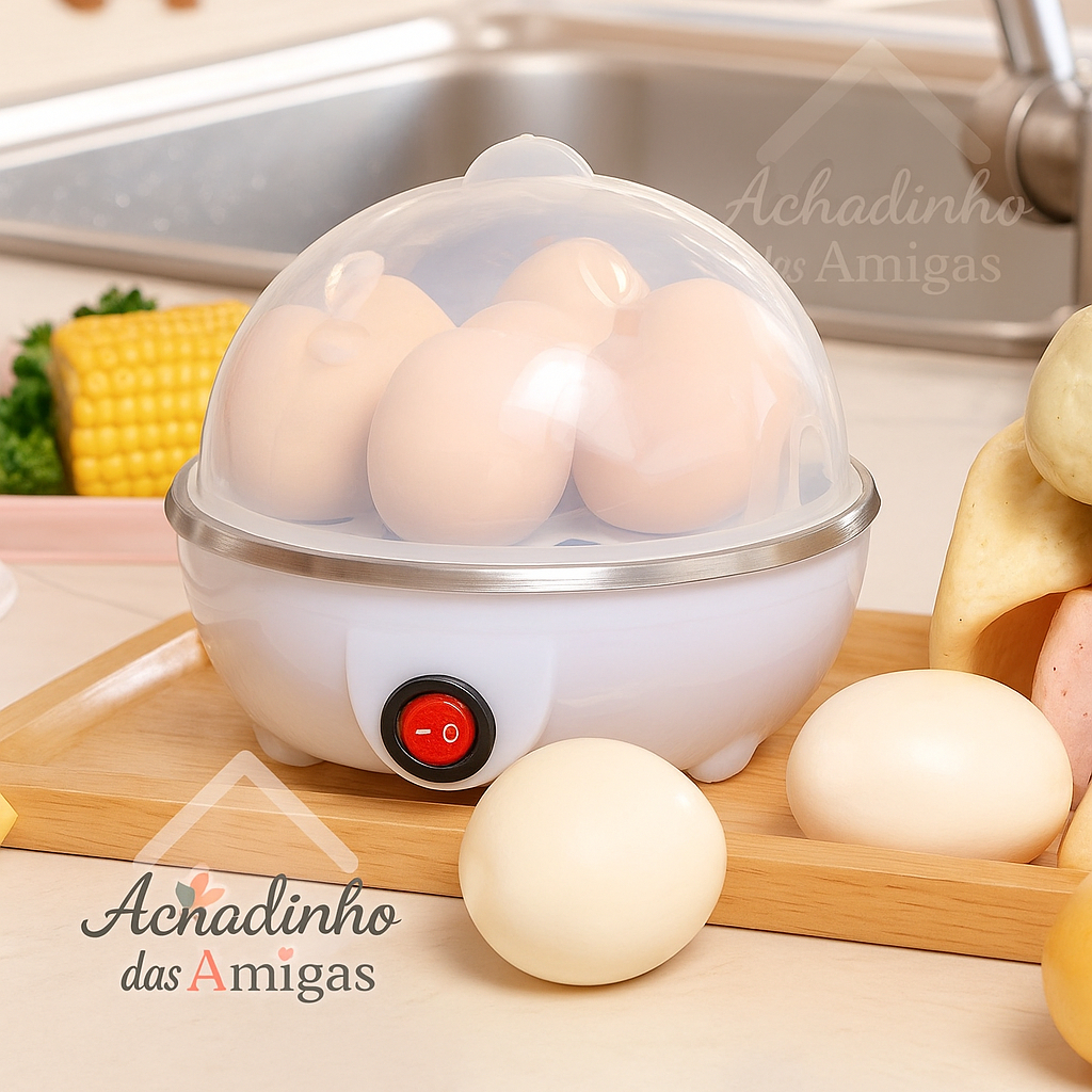 Cozedor De Ovos a Vapor Portátil Elétrico 110V Modelo versátil e moderno