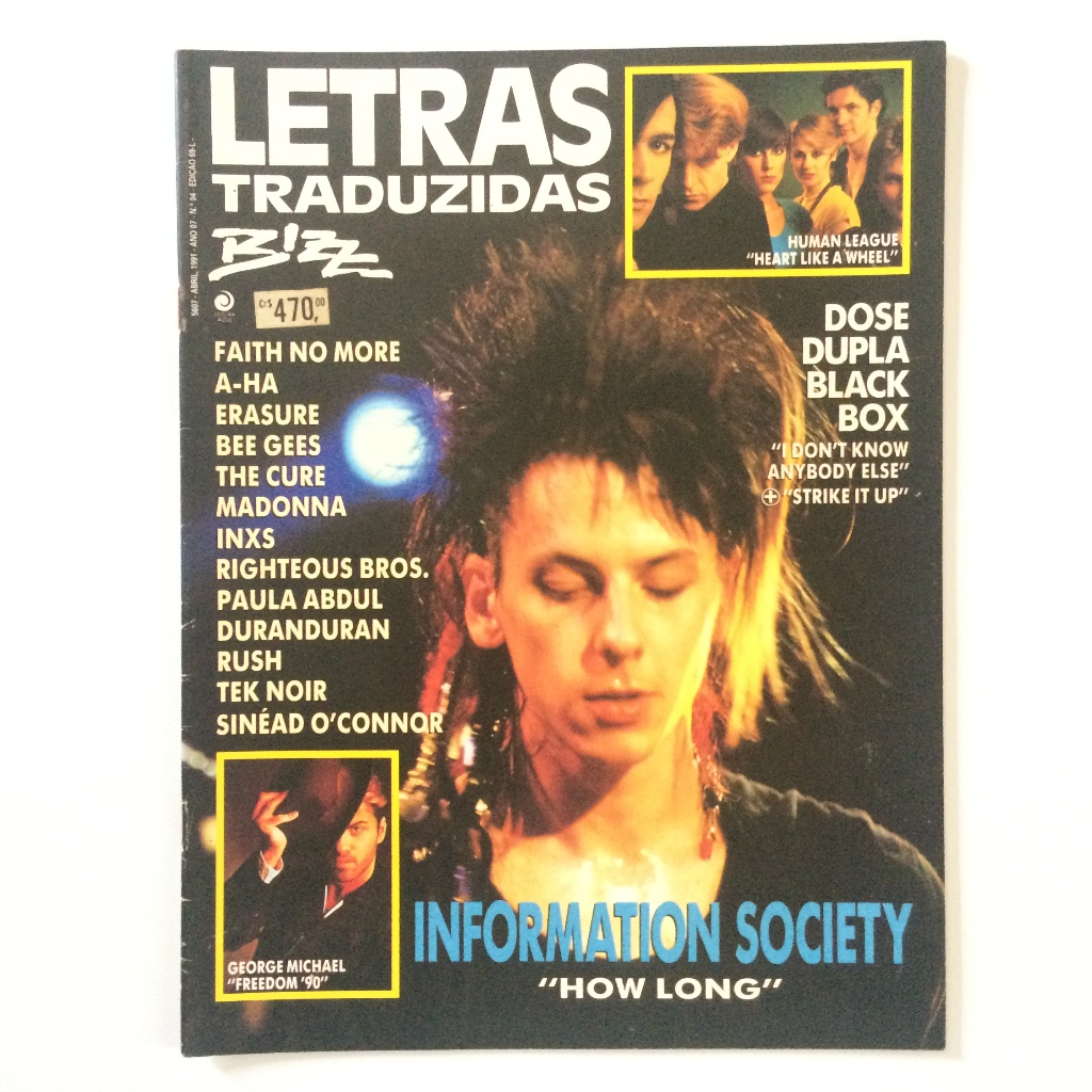 BIZZ LETRAS TRADUZIDAS INFORMATION SOCIETY A-HA FAITH NO MORE MADONNA THE CURE E MAIS