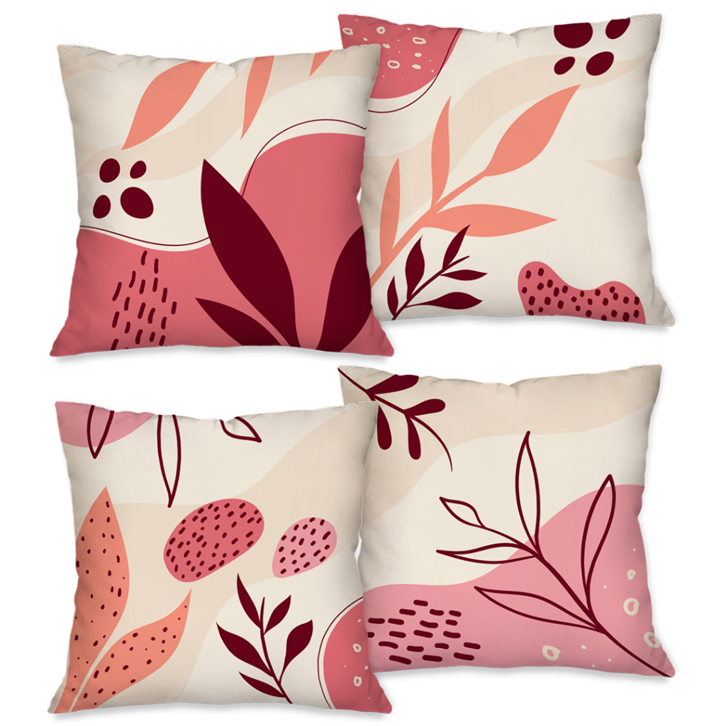Kit 4 Capas de Almofada TAMANHO 45X45cm Modelo Folha PRONTA ENTREGA em Oferta na Shopee