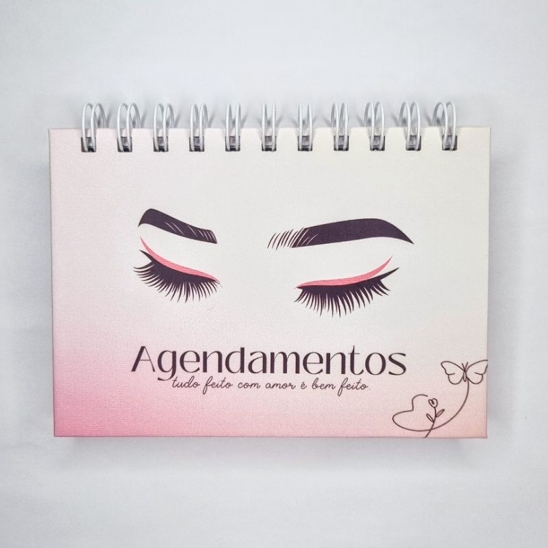 MINI AGENDA de clientes 2026, 10x15cm, bloquinho agendamento, 100 folhas em Oferta na Shopee