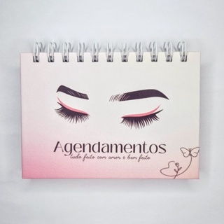 MINI AGENDA de clientes 2026, 10x15cm, bloquinho agendamento, 100 folhas em Oferta na Shopee