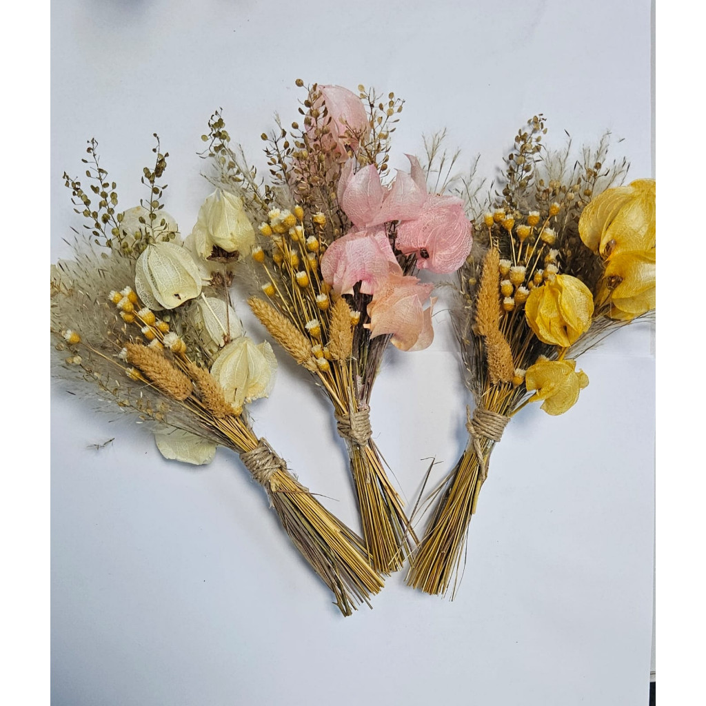 Mini Buquê bouganville flores secas desidratada 1un. arranjo decoração bolo ambientes presente em Oferta na Shopee