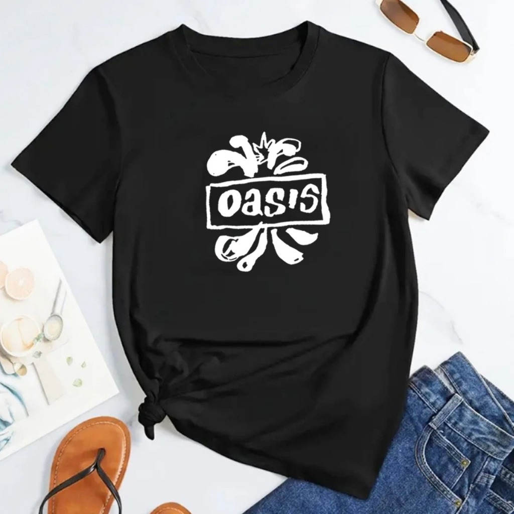 Camiseta Feminina T Shirt Promoção Algodão Confortavel Oasis Banda Rock Internacional Album Causal Exclusivo RR
