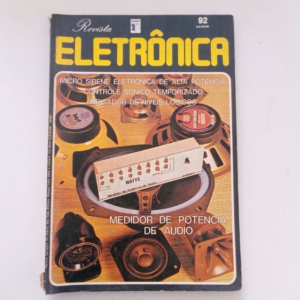 Revista Eletronica N: 92 Medidor De Potência De Áudio (Usado)