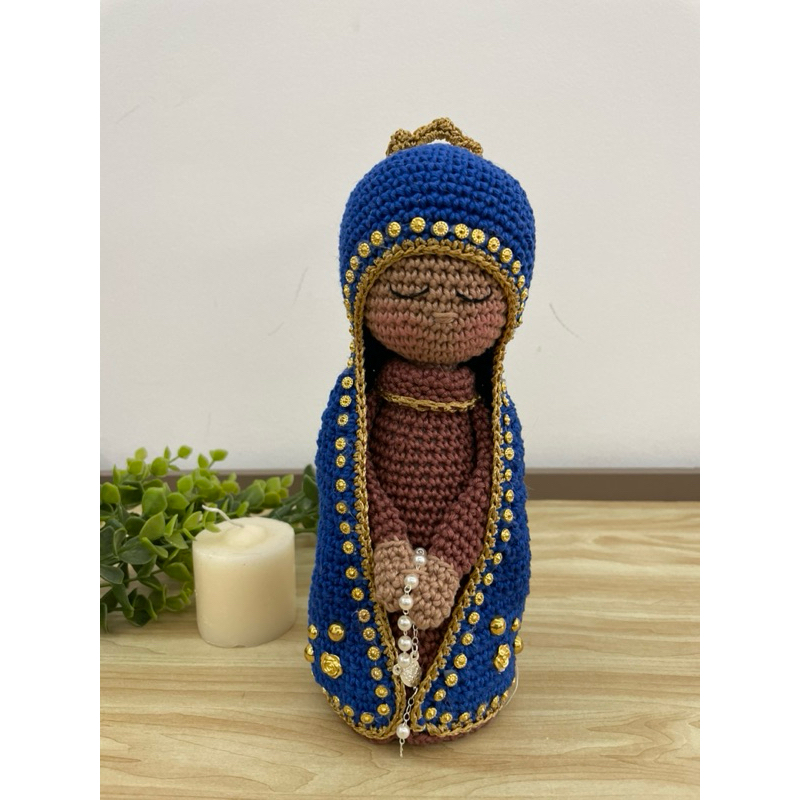 Nossa Senhora Aparecida de crochê - amigurumi religioso presente católico