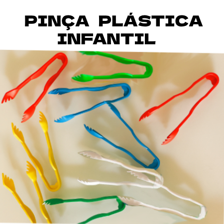 20 uni. Pinça de Plástico para Atividades Infantis de Coordenação Motora Fina. Recurso Pedagogia