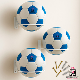 Kit 03 Suporte Bola Futebol Basquete Vôlei + Parafusos e Buchas Aço Reforçado em Oferta na Shopee
