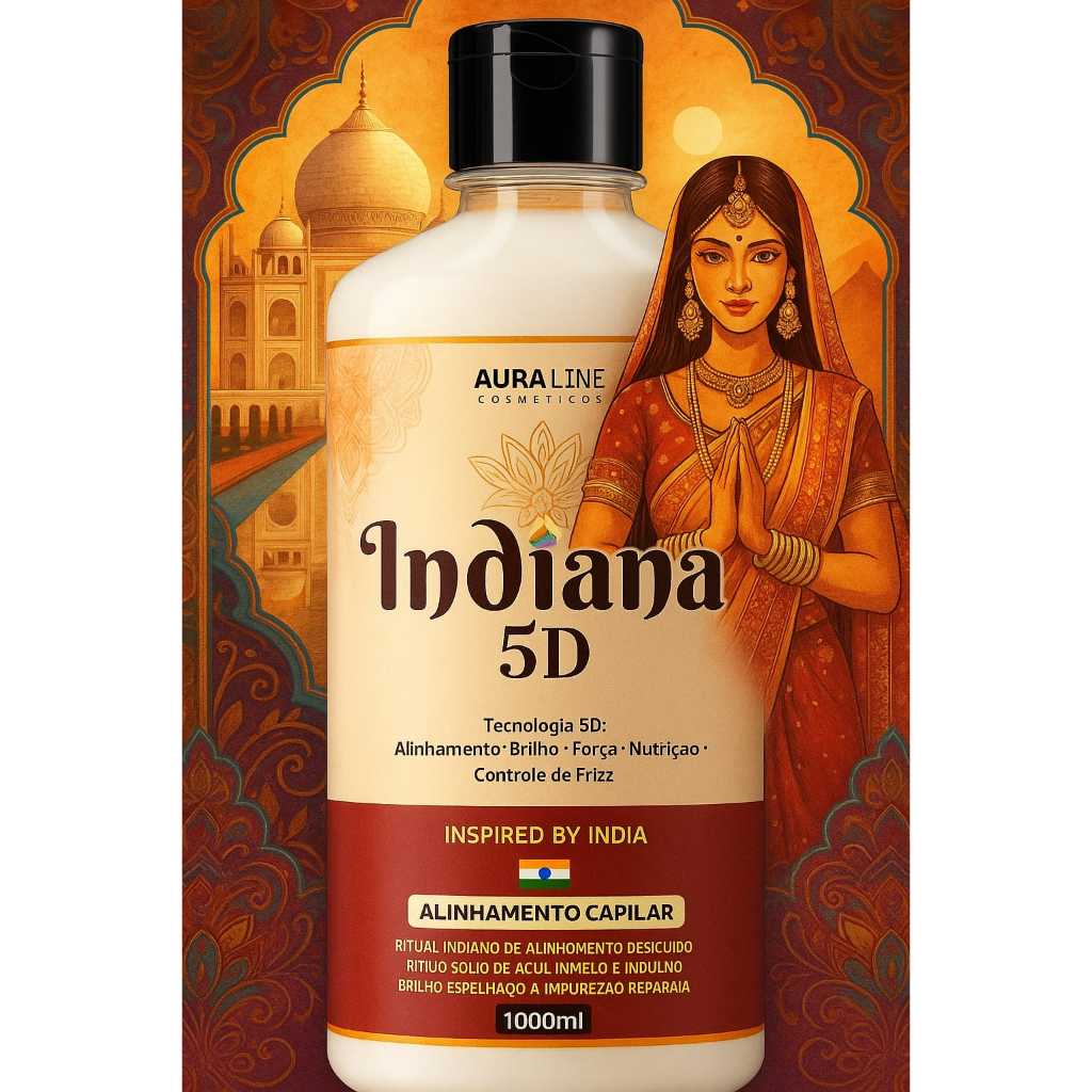 Progressiva Escova Indiana 5D | Aura Line com formol em Oferta na Shopee