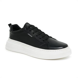 Sapatênis Calce Fácil Elástico Couro Sola Costurada Palmilha Gel Confortável em Oferta na Shopee