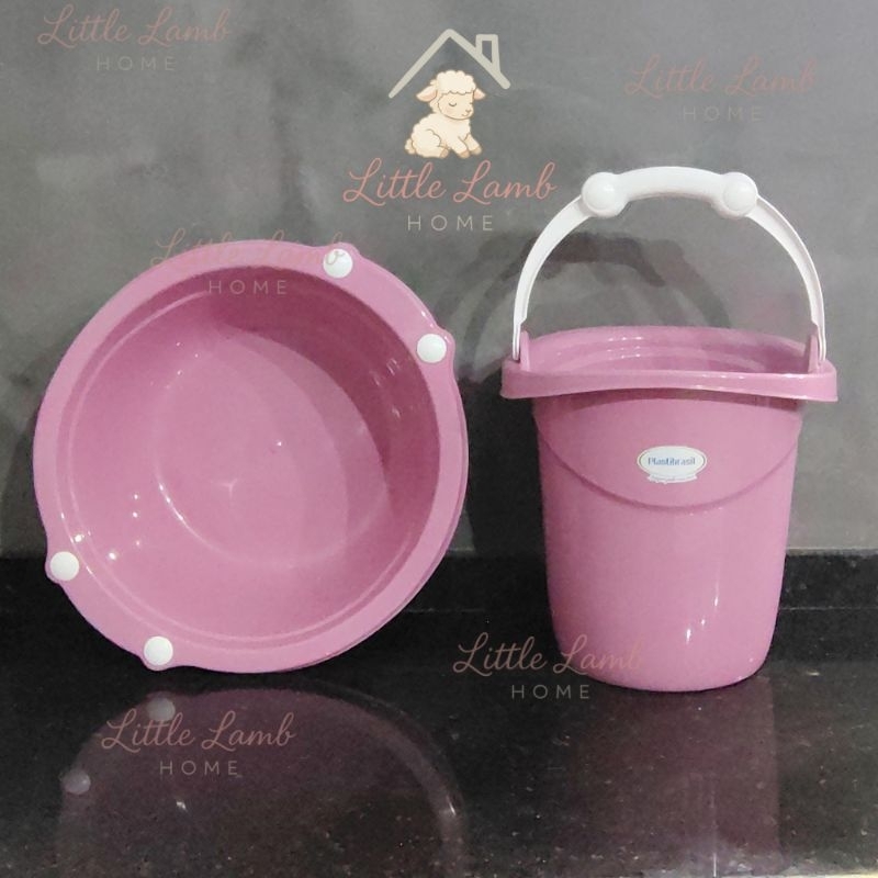 Kit balde com bacia reforçado Premium limpeza organização - Plastibrasil em Oferta na Shopee